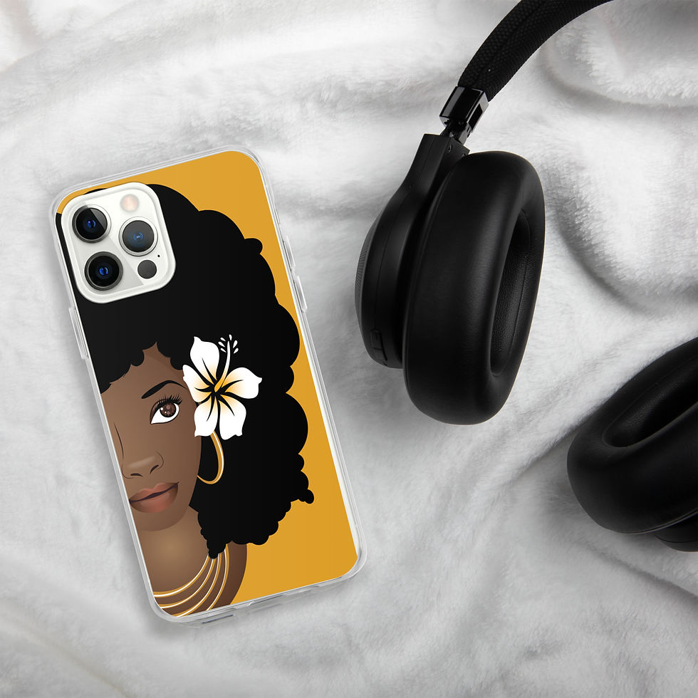 Thumbnail: Black Woman, Flower in Her Afro Case for iPhone® 