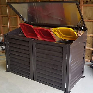 Wheelie Bin Shed Open Lid