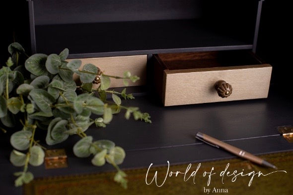Thumbnail: Queen Anne Style -  vintage writing, secretary, bureau desk