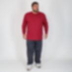 Manga Longa vermelha e calça em moletom Plus Size