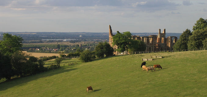 Overlooking Houghton House and Marston Vale beyond