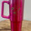 Thumbnail: Hot Pink Tumbler with Engraved GRL PWR