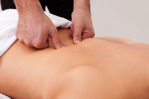 Massage with acupuncture