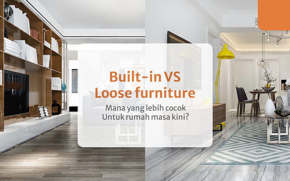 built in dan loose furniture untuk rumah modern