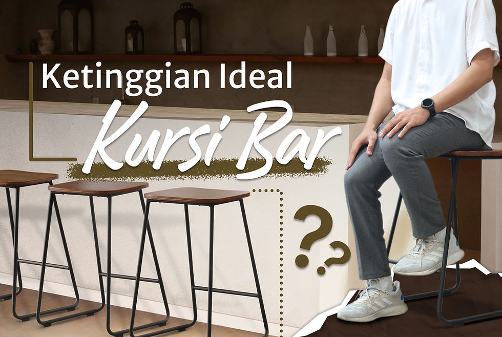 tinggi ideal kursi bar atau stool bar