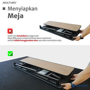 mempersiapkan meja ibm