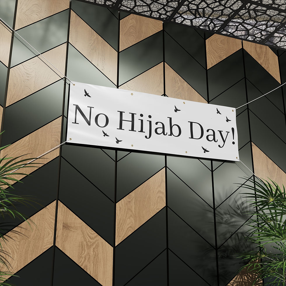Thumbnail: "No Hijab Day!" Protest Banner