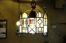 pendant 夕陽を浴びた街並み