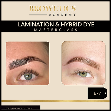 Lamination Hybrid Dye - Online Masterclass, brow lamination techniques during an online training session, close-up of tools and materials used in Browetics' online brow training courses, before-and-after images showcasing results from Browetics' online brow training, screenshot of the online learning portal for Browetics' accredited brow courses, student practicing brow mapping techniques as part of Browetics' online training, detailed guide on brow tinting methods included in the online training curriculum, Caroline Neville providing feedback during a live online brow training session, certificate of completion awarded to students after finishing Browetics' online course