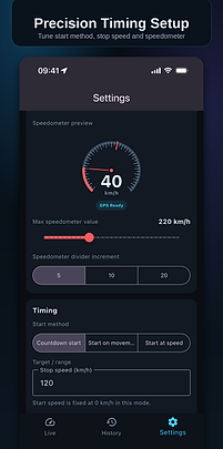 Accel Timer GPS performance timing