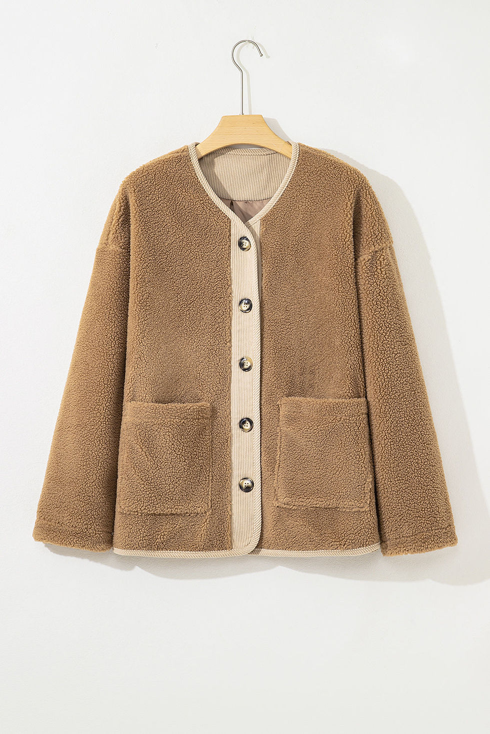Thumbnail: Lilisha Corduroy Edge Patchwork Jacket