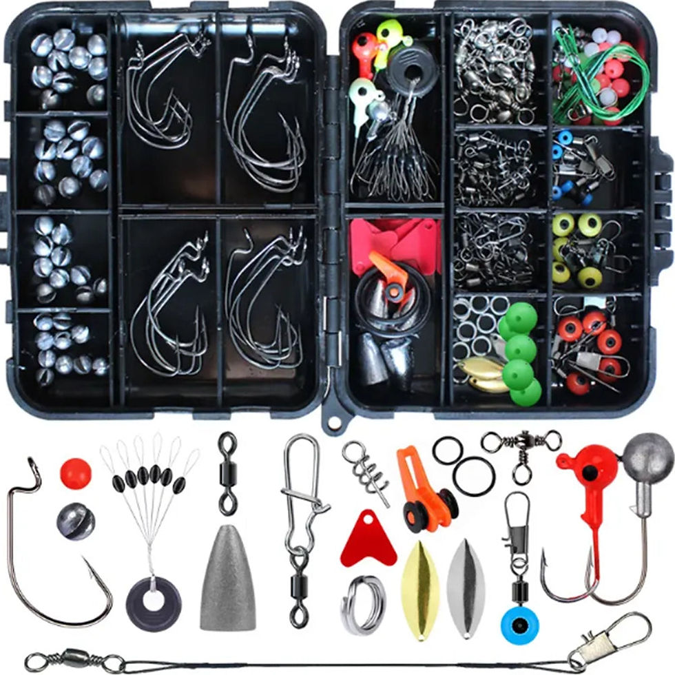 Thumbnail: 191pcs Fishhook Parts Lure Accessories Kit - Tackl