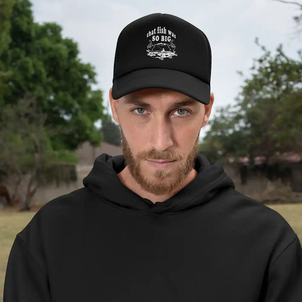 Thumbnail: That Fish Was So Big Embroidered Trucker Hat