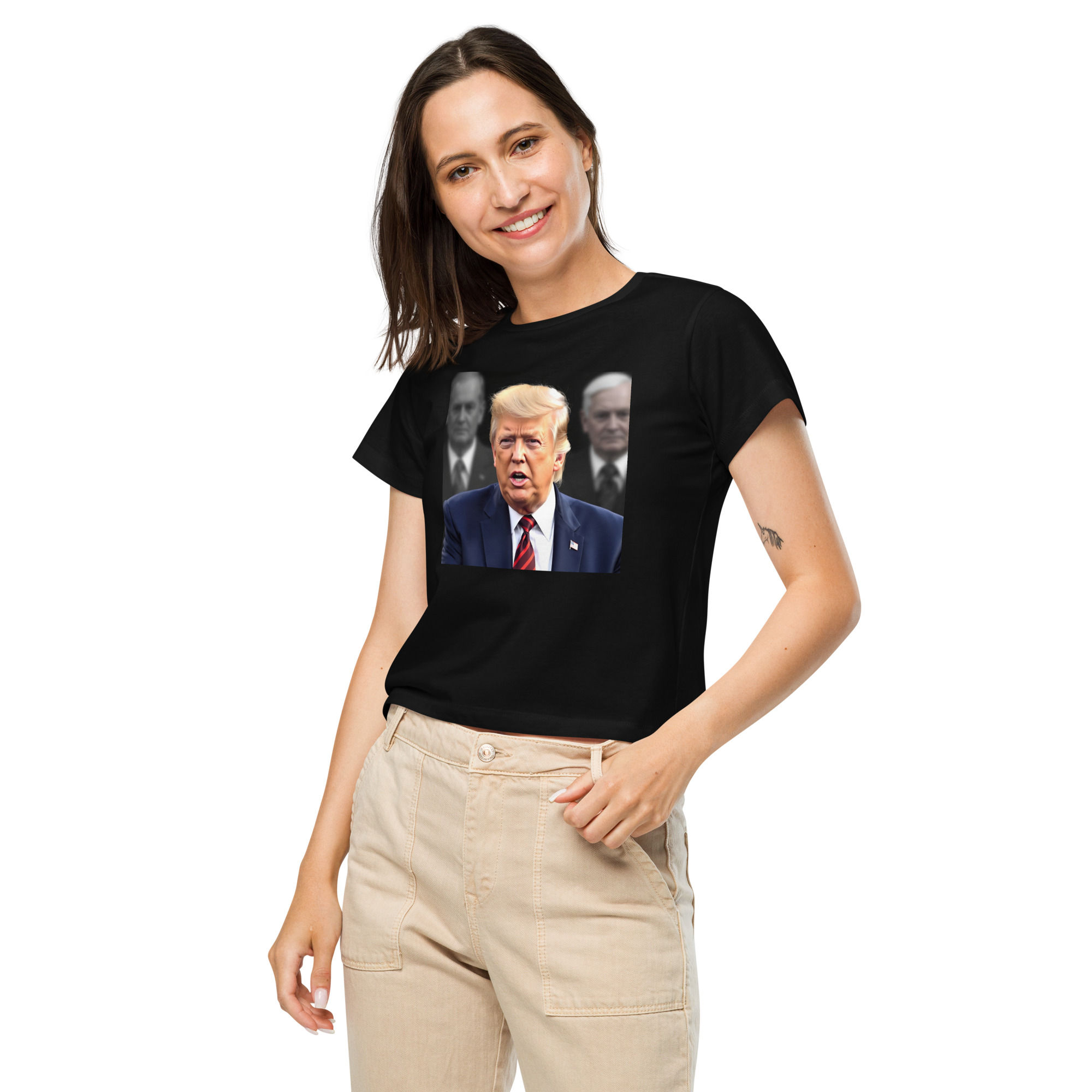 Women’s high-waisted Trump t-shirt