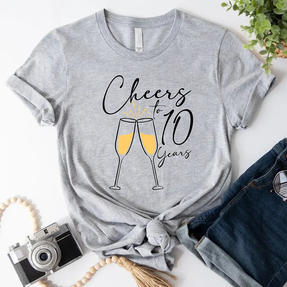 Thumbnail: Cheers to [X] Years Anniversary Shirts – Personali