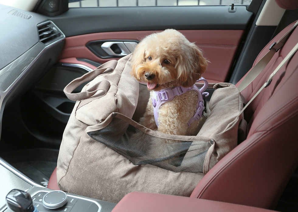 Thumbnail: Puff Guard Dog Car Seat - Camel