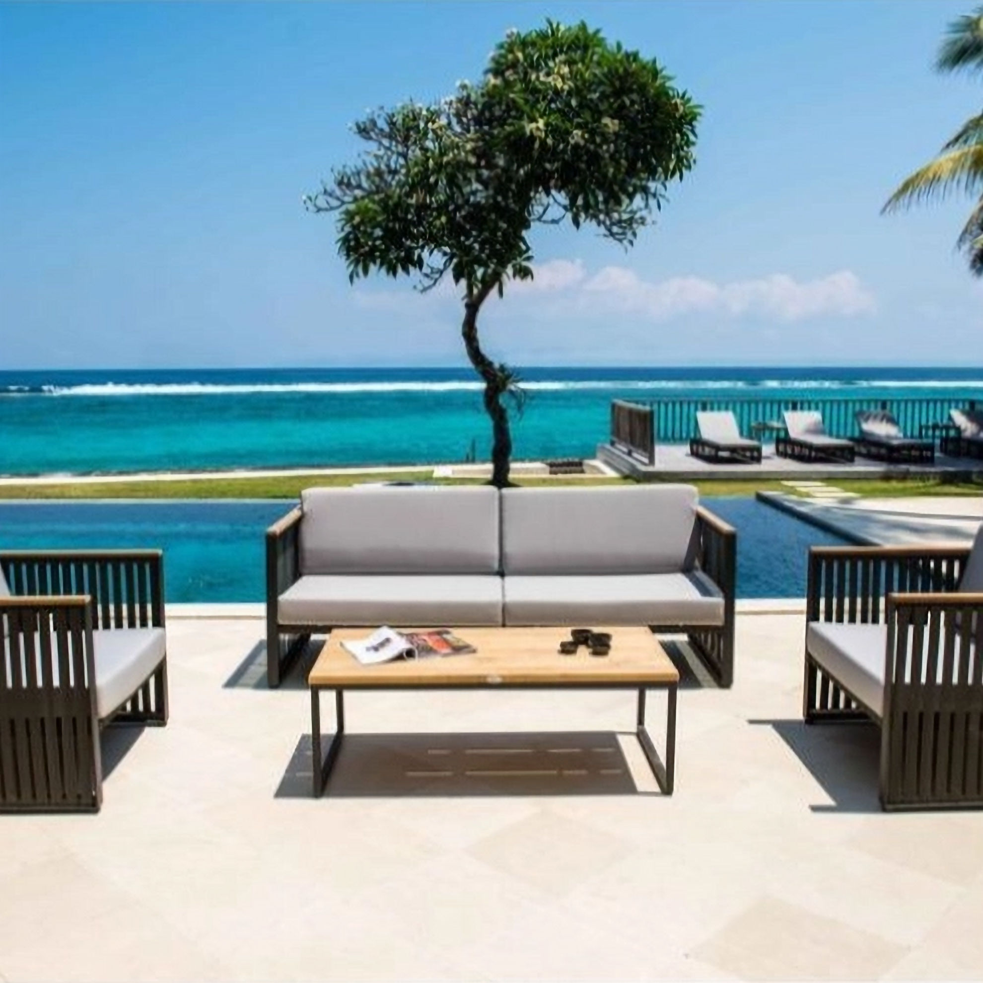 JOGO DE SOFÁ QUADRADO SLIM NA CORDA ELEGANCE