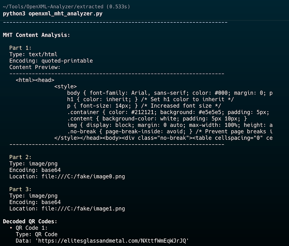 Python脚本分析MHT内容
