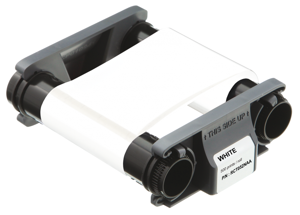 Ruban monochrome blanc 500 images pour imprimante Edikio Access