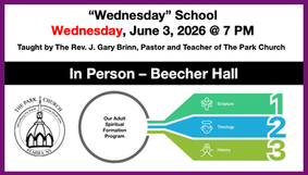 June 3, 2026 - Wednesday School