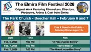 February 6, 7, 2026 - Elmira Film Festival
