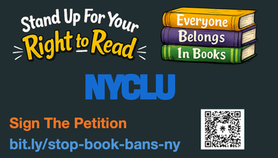Slide of Stop Book Bans in NY