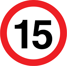Speed Limit - 15 Sign