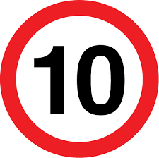 Speed Limit - 10 Sign
