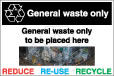 General Waste only Sign/Sticker