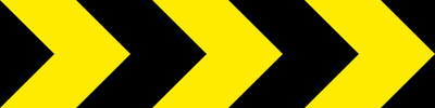 Black and Yellow Chevron Sign