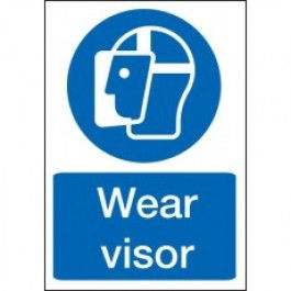 Wear Visor Sign/Sticker