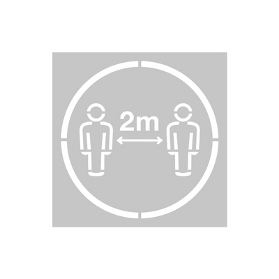 Coronavirus social distancing stencil