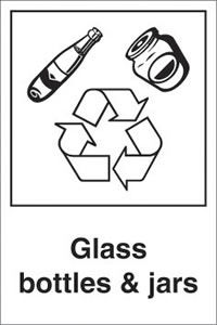 Glass Bottles and Jars Only Sign/Sticker