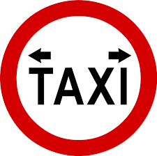 Taxi Area/Rank Keep Clear Sign