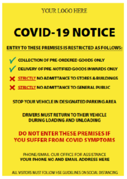 Covid 19 Notice Sign