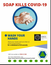 Soap Kills Covid 19 Sign (Wash your hands)