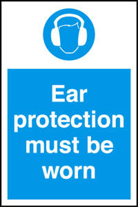 Ear Protection Must Be Worn Sign/Sticker