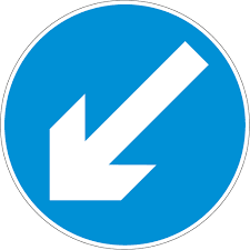 Keep Left Road Sign