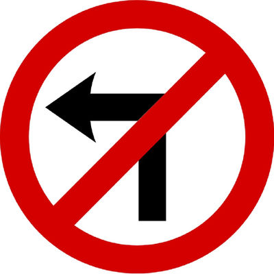 No Turn Sign
