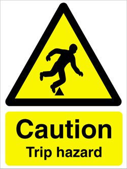 Caution Trip Hazard Sign/Sticker