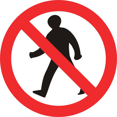 No Crossing Sign