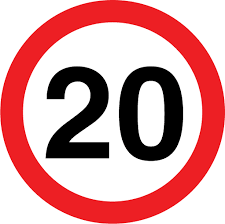 Speed Limit - 20 Sign