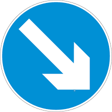 Keep Right Road Sign