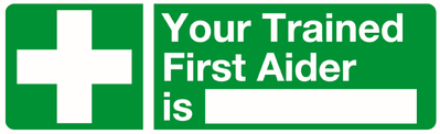 First Aider Sign/Sticker