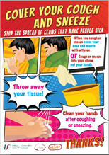 Cover your Cough and Sneeze Covid 19 Sign (School and Child special)