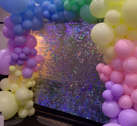 Silver Shimmer Wall Hire Gold Coast