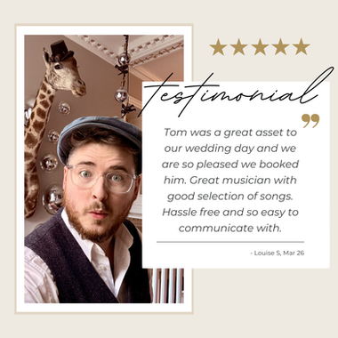 Review of Tom Powell Singer Vocalist Musician Wedding Band DJ Acoustic