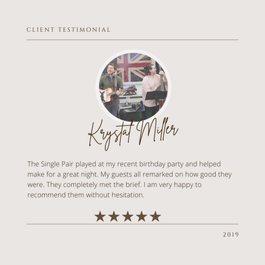 Review of Tom Powell Singer Vocalist Musician Wedding Band DJ Acoustic