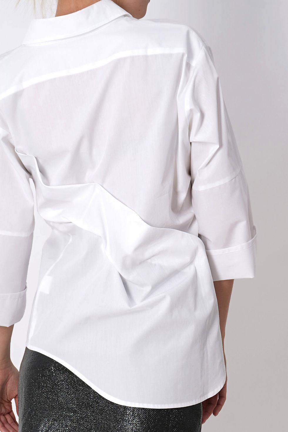 Thumbnail: Blouse in White with draping at back