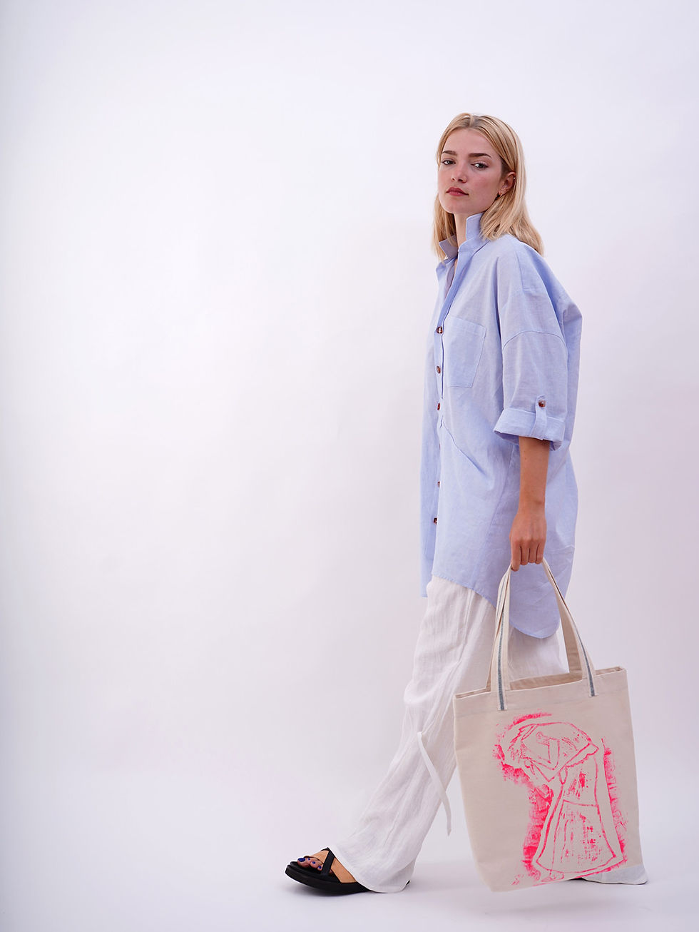 Thumbnail: Deconstructed Shirt oversize in Blue